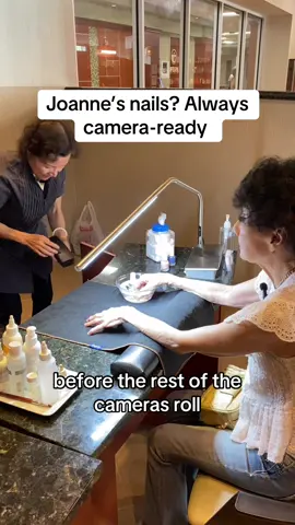 Joanne, never skips her manicure. Because beauty is in the details — from glowing skin to perfect nails. 💖✨ @Restorsea @Dazzle Dry @Life Time  #JoanneApproved #Restorsea #PhotoReady #ManicureMoments #AgelessBeauty #BehindTheScenes #SkincareAndStyle #BeautyOver90 #FreshNails #SelfCareAtAnyAge #RestorseaGlow #MotherDaughterGoals #LuxuryBeauty #PhotoDayPrep