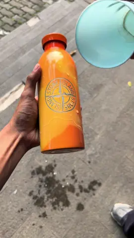 Stone island Heat Reactive Water Bottle 💦🥶 #stoneisland #getthebagdgein #heatreactive #colourchange #fypシ゚ 