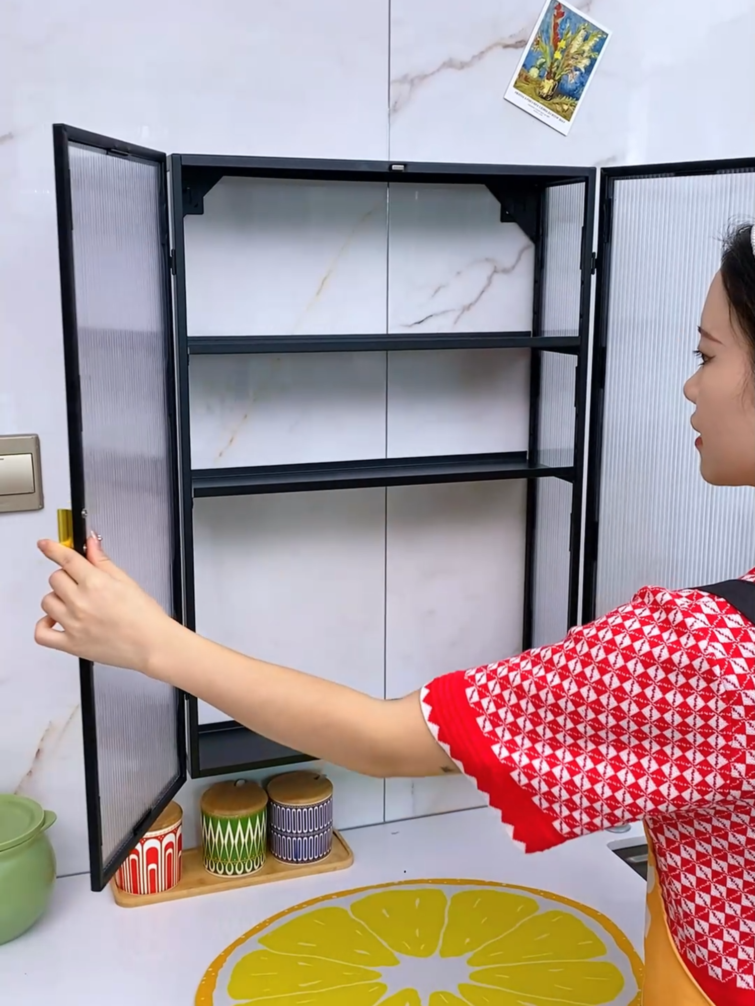 Kệ gia vị nhà bếp. #giadungtienich #dogiadungthongminh #kegiavitreotuong