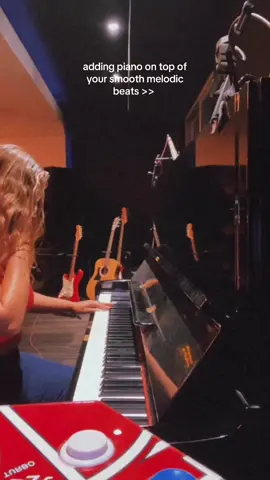 always hits 🎹  #fyp #piano #femaleproducer #producertok #musicstudio #beats 