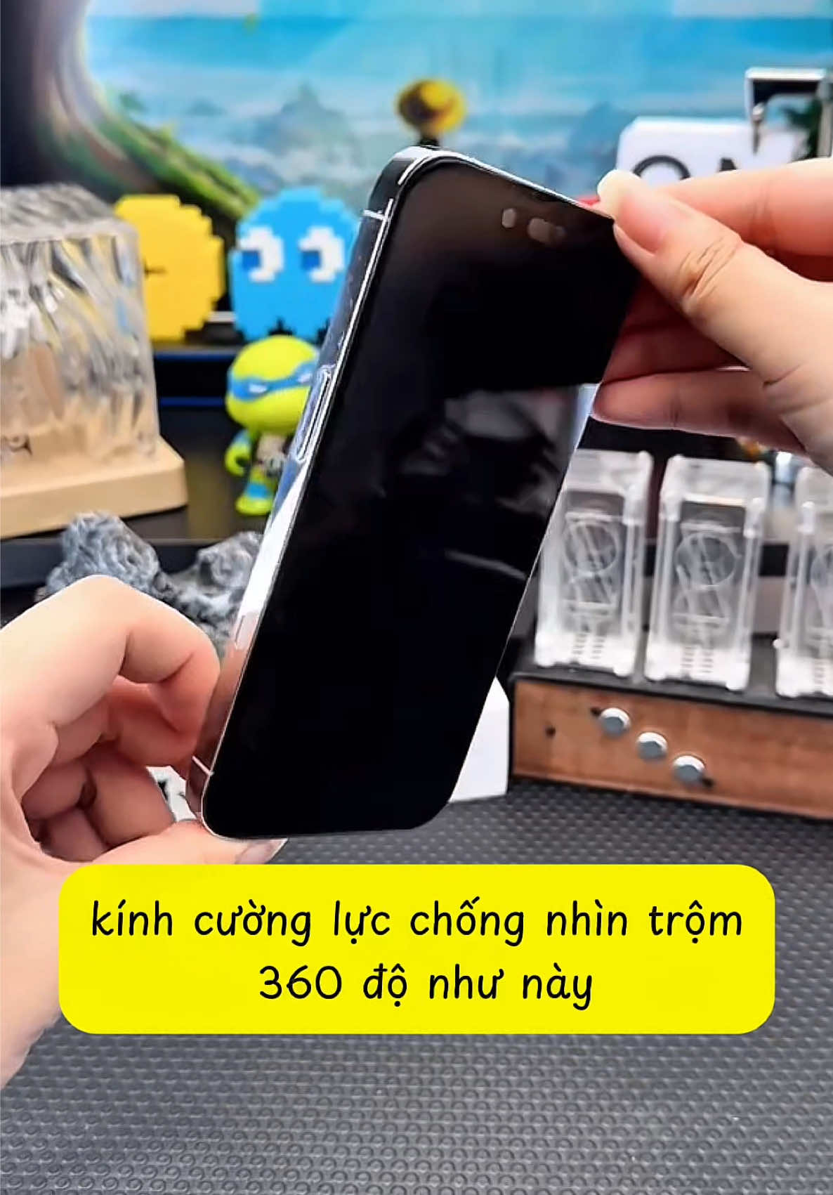 Cường lực chống nhìn trộm 360 độ full màn ,bảo mật tốt #kinhcuongluciphone #cuongluckingkong #cuongluctudan #topshoppk 