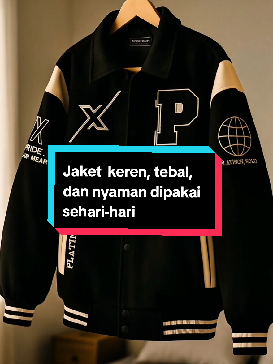 Rekomendasi jaket keren, tebal, dan nyaman dipakai sehari-hari! #jaketvarsity #ootdpria #jaketpria #tampilstylish #outfitkeren