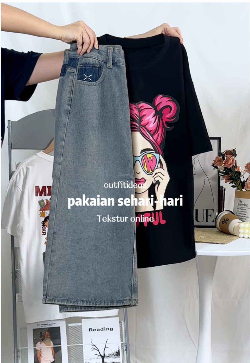 Kaos gemes yang kamu cari-cari itu ada💕 #outfit #bajuwanita #vintage #kaospremium #oversizedtee #koreandrama #DailyRoutine #koleksi #peokorraldus #oversizedtee #koreandrama #OOTD #lovfuloffical #ootdfashion #promo #DailyRoutine #basic 