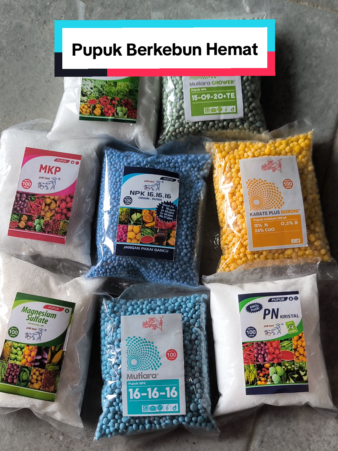 Pupuk Kemasan Ekonomis Skala Berkebun / Rumahan 🤩 #pupuk #tanaman #pertanian #npk #mkp 