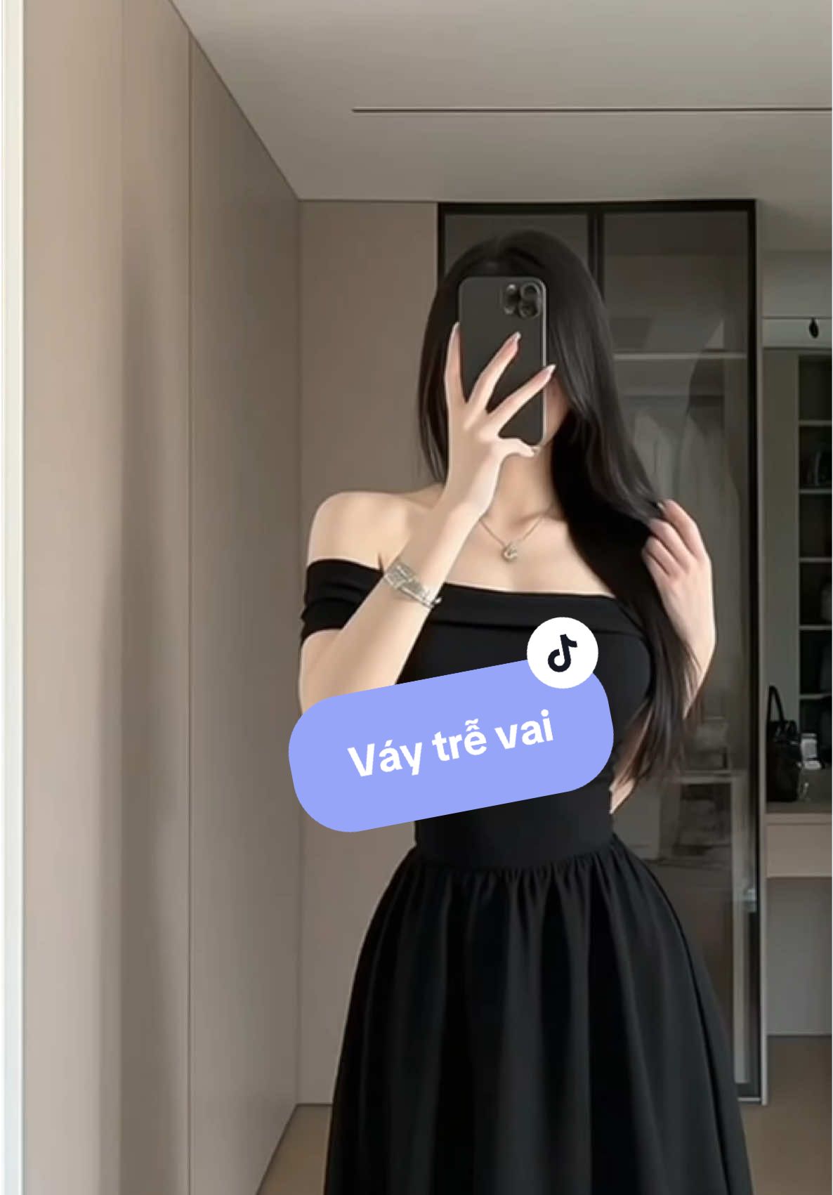 Đầu tư em váy trễ vai dáng dài này nha mí Bà, mang xinh mà mùa nào cũng cân tất #phoidoxinh #myoutfit #dam #vay #mydress 