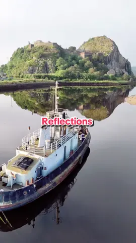 Sunny start to the day and not a ripple on the water - the river Leven looks like glass this morning. #Scotland #leven #dumbarton #sunshine 