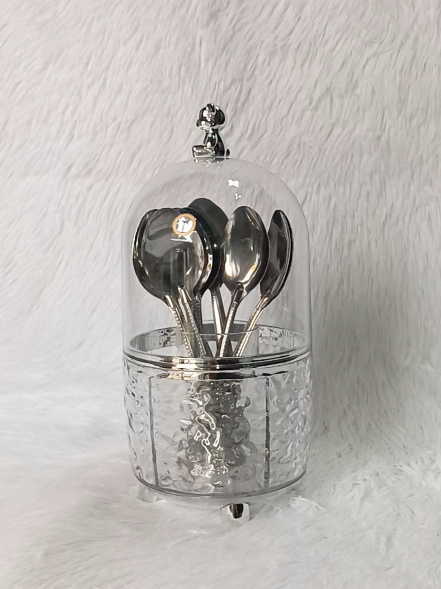 Replying to @mstine90  ang lakas maka sosyal ng utensils holder nato! #cutlery #cutleryset #spoonandfork #spoonandforkholder #holder 