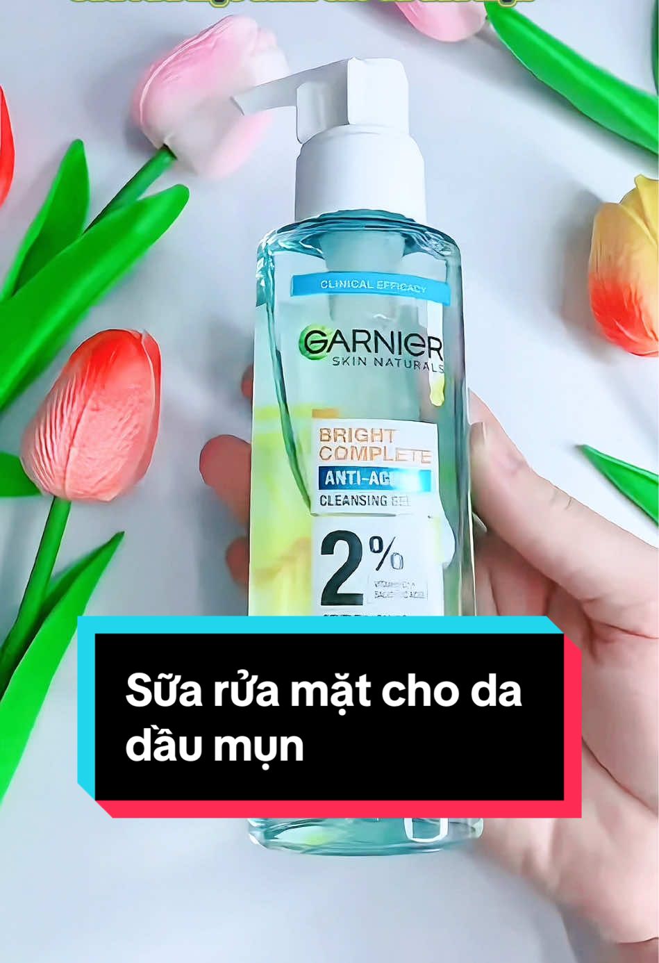 Sữa rửa mặt cho da dầu mụn, 1 chai xài 1 tháng rưỡi mới hết #garnier #suaruamat #suaruamattrimun #suaruamatchodadaumun 