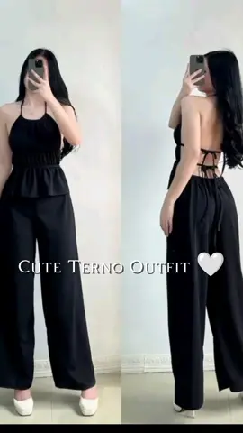 ZEALO Andy Pleated Halter Neckline Waist-Tied Backless Tank Top and Pants Terno Coordinates Set Crepe https://vt.tiktok.com/ZSS7jBdkE/ #terno #pants #tops #engagement #viwes 
