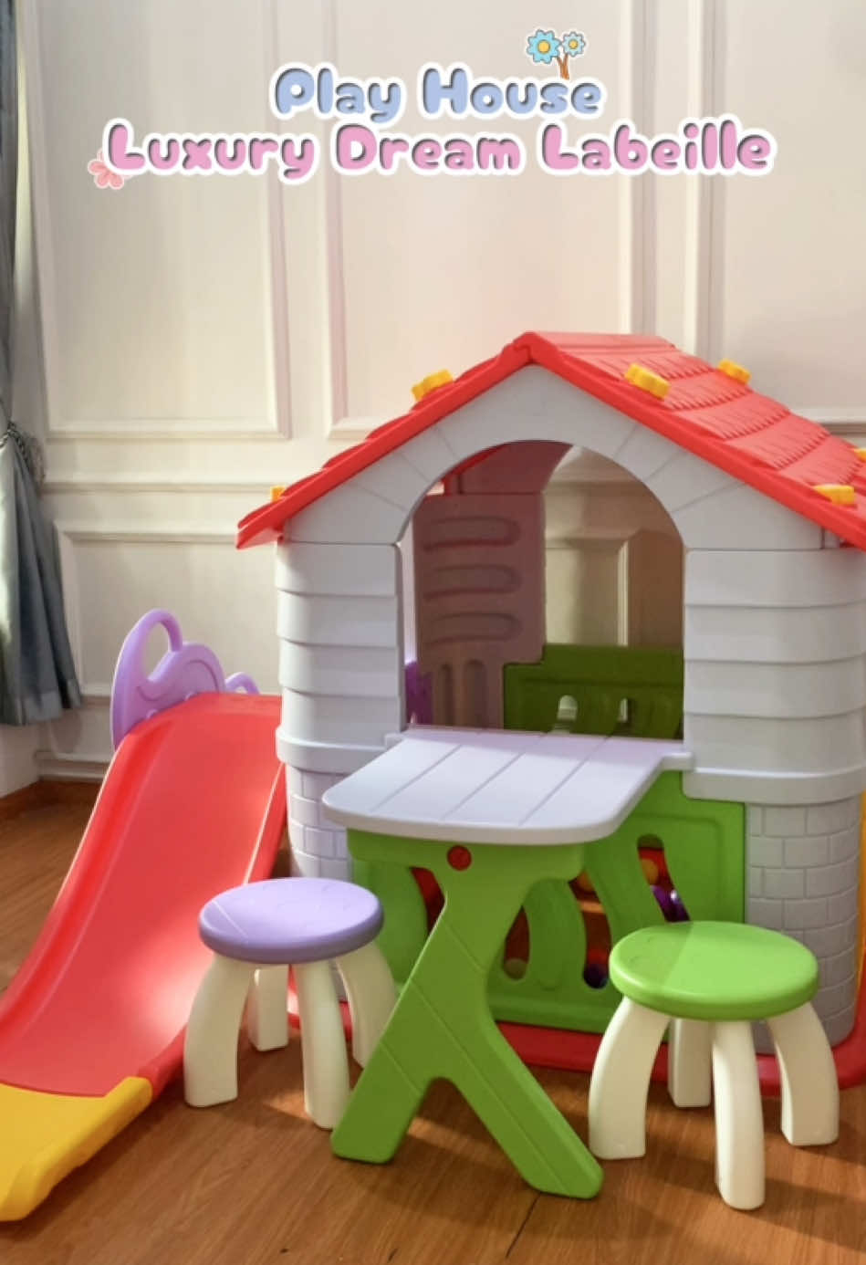 🏡✨ Play House Luxury Dream Labeille Rumah-rumahan impian yang bikin main di rumah jadi lebih seru! 🎉 Lengkap dengan perosotan, pintu, dan meja kursi mini — si kecil bisa berkreasi, bermain peran, dan belajar berbagi. 💛 Cocok untuk bermain bersama, desainnya kokoh dan aman untuk si kecil. Sewa sekarang, biar momen main jadi penuh imajinasi! 💫 📞 WA: 085866244493 📍 @kidsonsrent #sewaperlengkapananakcilacap #sewaperlengkapananakpurwokerto #sewaperlengkapananakpurbalingga #sewaperlengkapananakbanyumas #sewaperlengkapnanak