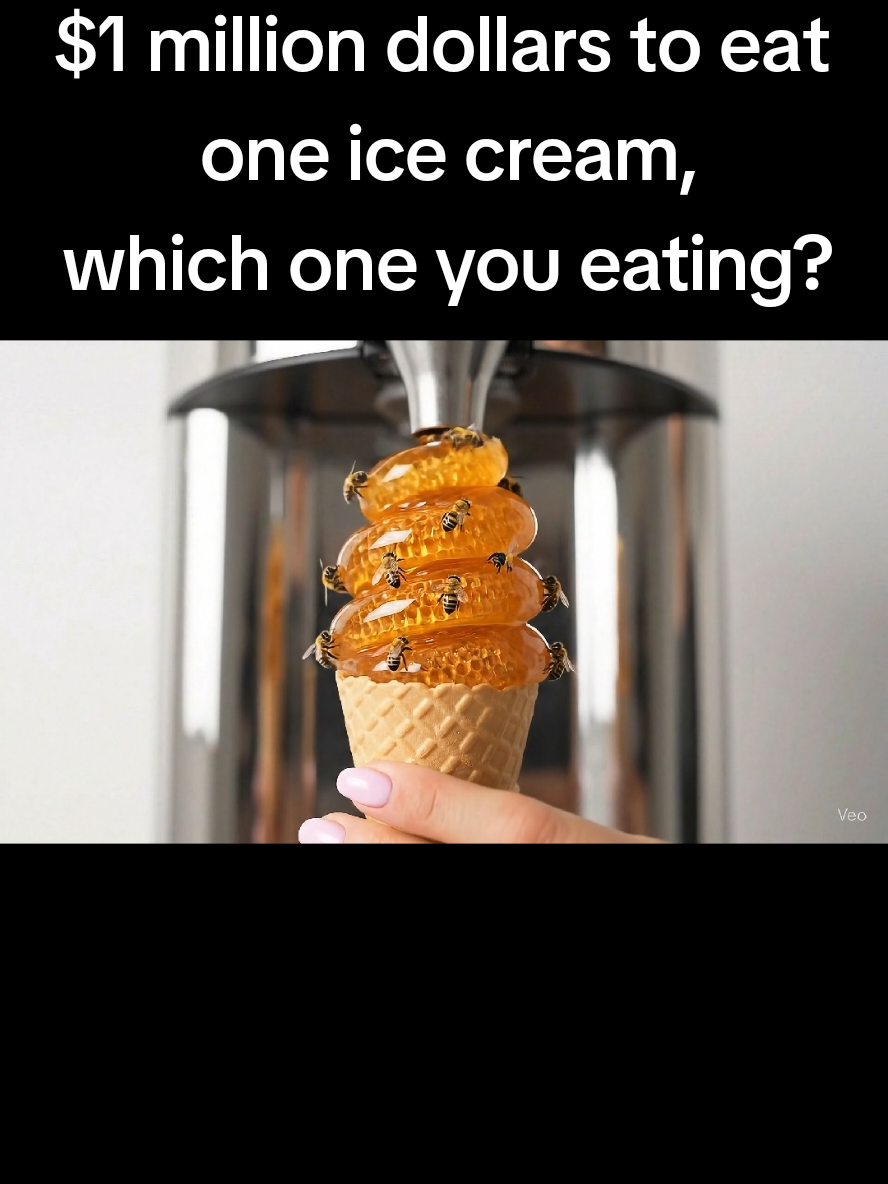 $1 million dollars to eat one ice cream, which one you eating? #ai #aiart #aicommunity #asmr #fyp 