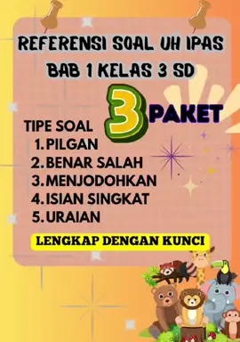 Paket soal UN IPAS Bab 1 Kelas 3 #buguruashlih #fyp #viral #uh #ulanganharian 