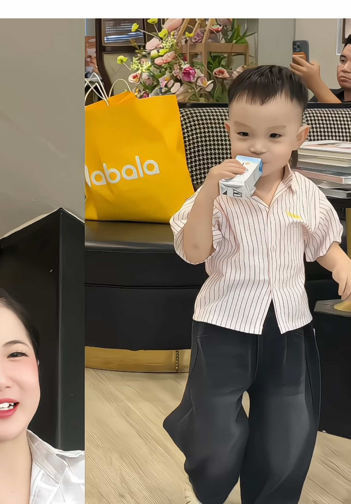 Quần ống rộng phong cách lắm các mẹ ơiii #xuhuong #thoitrangbetrai #mevabe #mesungdaily #quanongrongchobe 