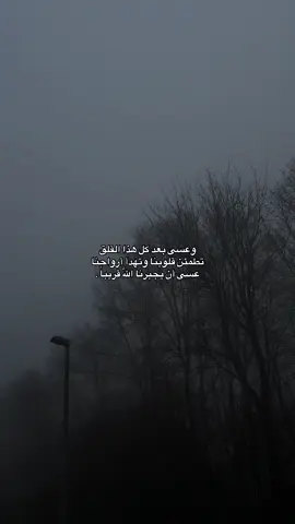وعسى بعد كل هذا القلق تطمئن قلوبنا وتهدأ أرواحنا عسى أن يجبرنا اللّٰه قريباً.#tiktok #foryou #fyp 