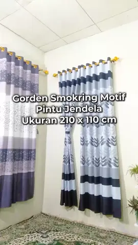 Gorden Smokring Motif Minimalis ukuran 210 x 110 cm cocok untuk jendela pintu  berbahan katun disperse polimikro #gorden #gordenminimalis #gordenmurah 