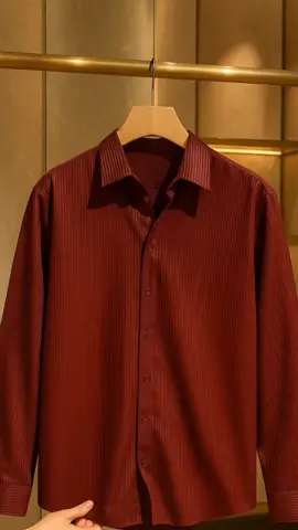 kemeja salur pria lengan panjang formal fit #promomakanmerdeka #promomakangajian #fyp #belilokal #kemajaoutfit 