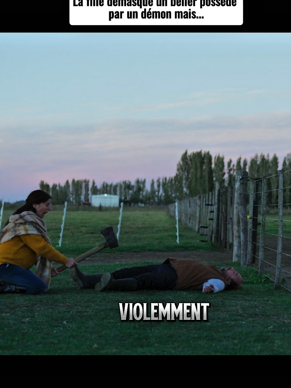 La femme en larme dit à son mari que un de leurs bélier est possédé mais... #cinéma #extraitdefilm #films #Filmtok 