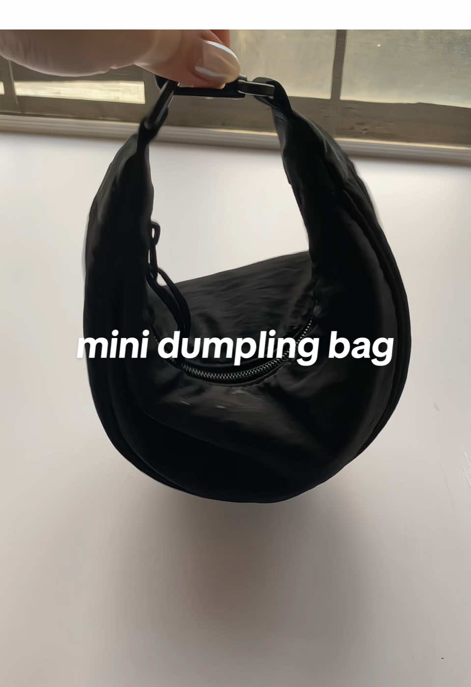 perfect for carrying essentials ✨ #minidumplingbag #trendybag #cutebags #everydaybag #miniblackbag