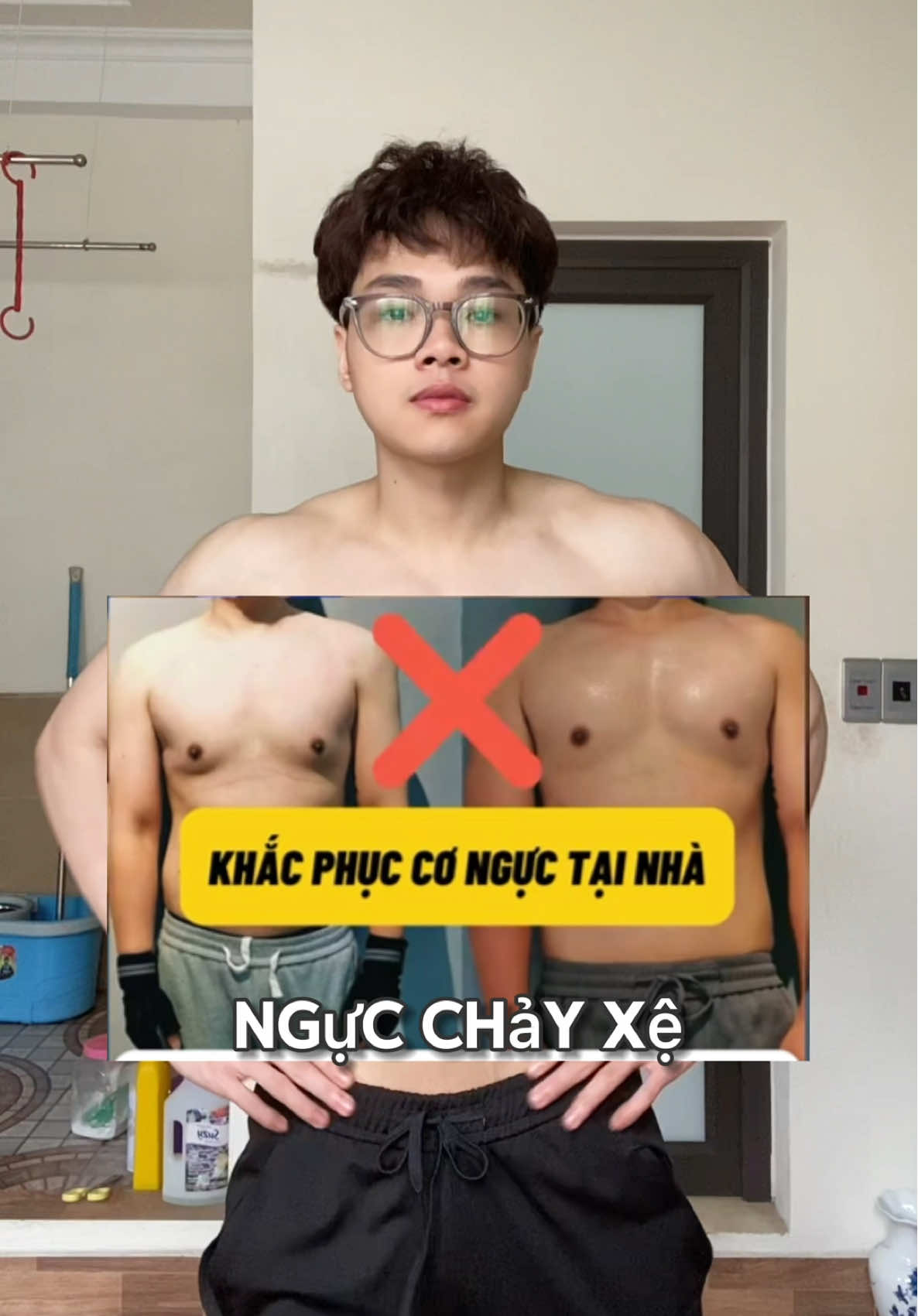 Tập ngực tại nhà với dây kháng lực ! #daykhangluc #daykhangluctapgym #daykhangluctapgymtainha #huytino 