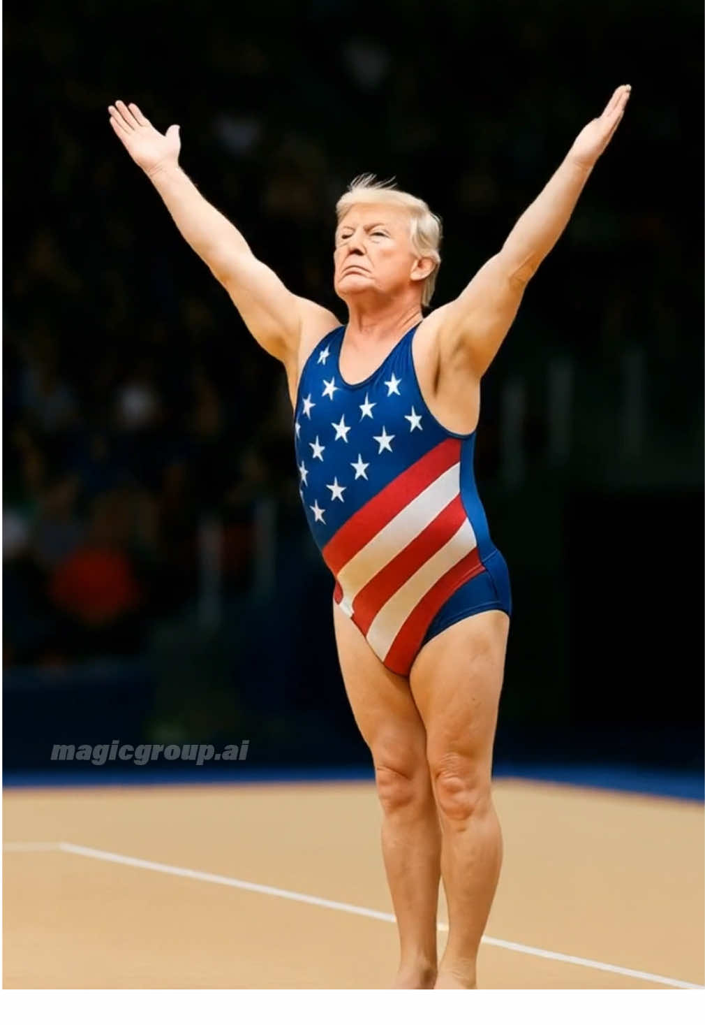 world leaders doing gymnastics 🤸‍♂️🏅 #gymnastics #floorexercise #Trump #Putin #Macron    