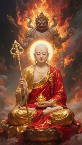 嗡，呵呵呵，微斯摩耶，司哇哈。 #地藏王菩薩 #愿众生平安吉祥 