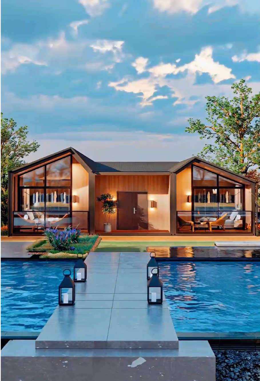 ✨ Black M-Cabin with Epic View! 10s Tour⚡Custom Prefab Resort Factory #MountainVilla #Mountainhouse #PrefabHotel #ModularHouse #CampHousing