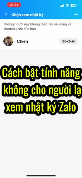 Việc quyết định không cho người lạ xem nhật ký Zalo đem đến một lớp bảo vệ cho thông tin cá nhân và hoạt động trực tuyến của người dùng.