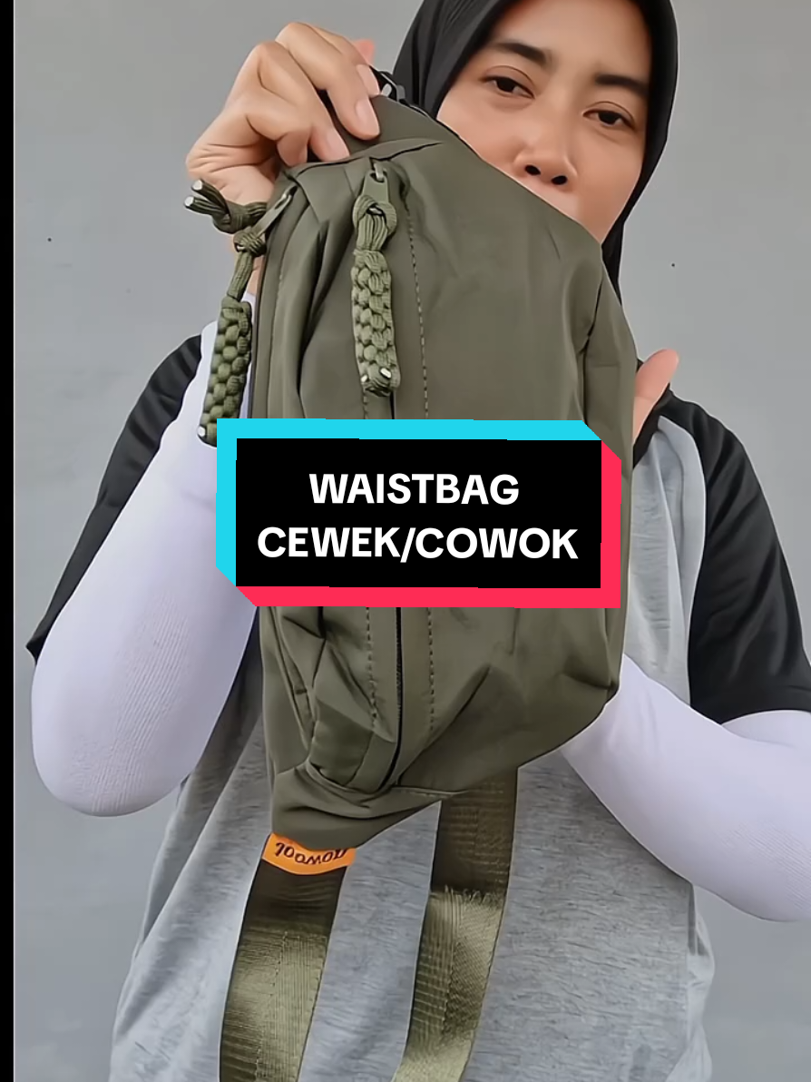 kamu udah punya belum?? waistbag/tas pinggang cewek/cowok bisa di pake slempang juga, dari bahan nylon premium + puring, waterprof anti air aman kalo kehujanan ataw ketumpahan air #waistbag #taspinggang #tasslempang #tasslempangwanita 