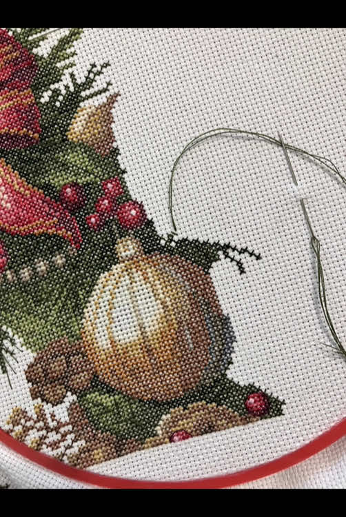 A little bit progress today ✨ #embroidery #crossstitch #hobby #art #creative 