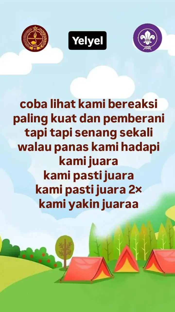 yang nyari yel-yel pendek nihhh