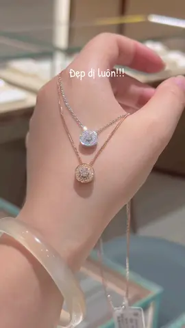 Mã dây chuyền này đẹp, đính đá 2 vòng nổi bật#daychuyen #daychuyennu #dâychuyền #dâychuyềnnữ #daychuyenbac 