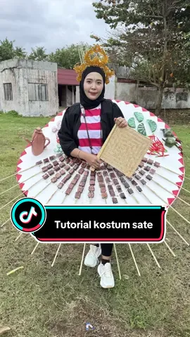 Tutorial kostum sate.. mohon maaf apabila masih kurang jelas yaa guyss 🙏🙏 #kostumunik #kostumunikkarnaval #kostumadat #kostumjalansantai #kostumkarnaval 