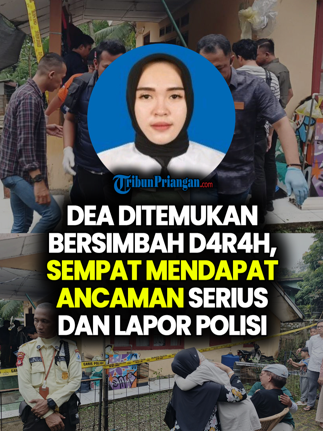 Wanita Muda Ditemukan Bersimbah D4r4h di Purwakarta, Sempat Mendapat Ancaman dari Seseorang TRIBUNPRIANGAN.COM - Warga Desa Jatimekar, Kecamatan Jatiluhur, digegerkan oleh tragedi berdarah setelah seorang perempuan muda bernama Dea Permata Karisma, usia 27 tahun, ditemukan tak bernyawa bersimbah d4r4h di dalam rumahnya yang berada di Kompleks PJT II Blok D pada Selasa (12/8/2025). Informasi yang dihimpun, terdapat luka tusuk pada tubuh korban, yang diduga kuat akibat tindak rajapati. Ayah korban yang bernama Sukarno mengatakan, bahwa anaknya meninggal dunia sekira pukul 14.30 WIB. Ia menceritakan bahwa anaknya sempat mendapat ancaman dari seseorang, mengingat rumah mereka sempat dilempari cat. Bahkan, pihak yang mengancam itu pun pernah masuk ke dalam rumahnya.  Selain ancaman tersebut, menurut Sukarno, anaknya juga diancam rajapati melalui pesan singkat WhatsApp. Sementara itu, ibu korban, Yuli Ismawati membenarkan adanya ancaman yang dialami sang anak. Sebagai orang tua, Yuli menyarankan anaknya untuk melaporkan ancaman tersebut ke pihak kepolisian dan memasang kamera pengawas di rumahnya. Sangat disayangkan, mereka sudah melapor ke Babinsa bahkan sampai ke Polsek Jatiluhur, namun tidak ada anggota yang datang. Terpisah, tetangga korban, Salbiah, mengisahkan suasana menegangkan sebelum Dea ditemukan tak bernyawa. Salbiah menceritakan bahwa sekira pukul 10.00 WIB, ia dan Dea sama-sama keluar rumah untuk berbelanja. Lalu, pada pukul 11.00 WIB, mereka pulang hampir bersamaan. Saat itu, Dea terlihat normal dan mereka sempat saling sapa. Salbiah juga menambahkan, bahwa dirinya sempat menyapa Dea yang sedang makan terburu-buru, lantaran hujan akan turun, sedangkan jemuran miliknya cukup banyak. Tanpa disangka, beberapa jam kemudian, pembantu yang bekerja di kediaman Dea berlari ketakutan menghampiri Salbiah sambil berteriak... (*) Jurnalis: Deanza Palevi Prod. Video: Aldi M Perdana Ikuti juga informasi melalui akun media sosial dan website kami: Website: https://priangan.tribunnews.com/  Instagram: https://www.instagram.com/tribunpriangan Facebook: https://www.facebook.com/TribunPriangan Tiktok: https://www.tiktok.com/@tribunpriangan.com #purwakarta #jawabarat #deapermatakarisma #jatiluhur #jatimekar #kapolrespurwakarta