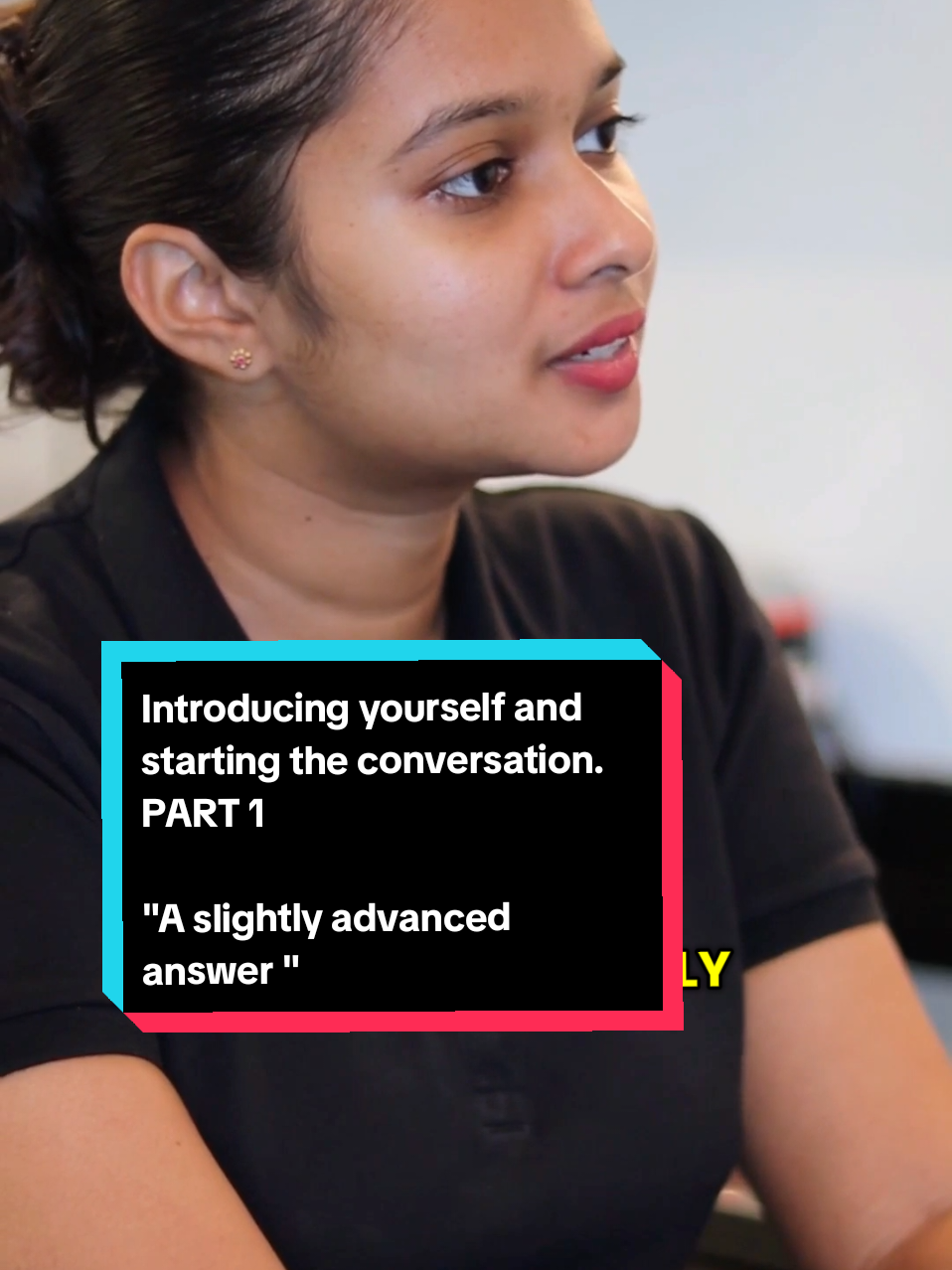 Common interview questions  A slightly advanced answer - PART 1  Introducing yourself and starting the conversation  #english #interview #speaking 