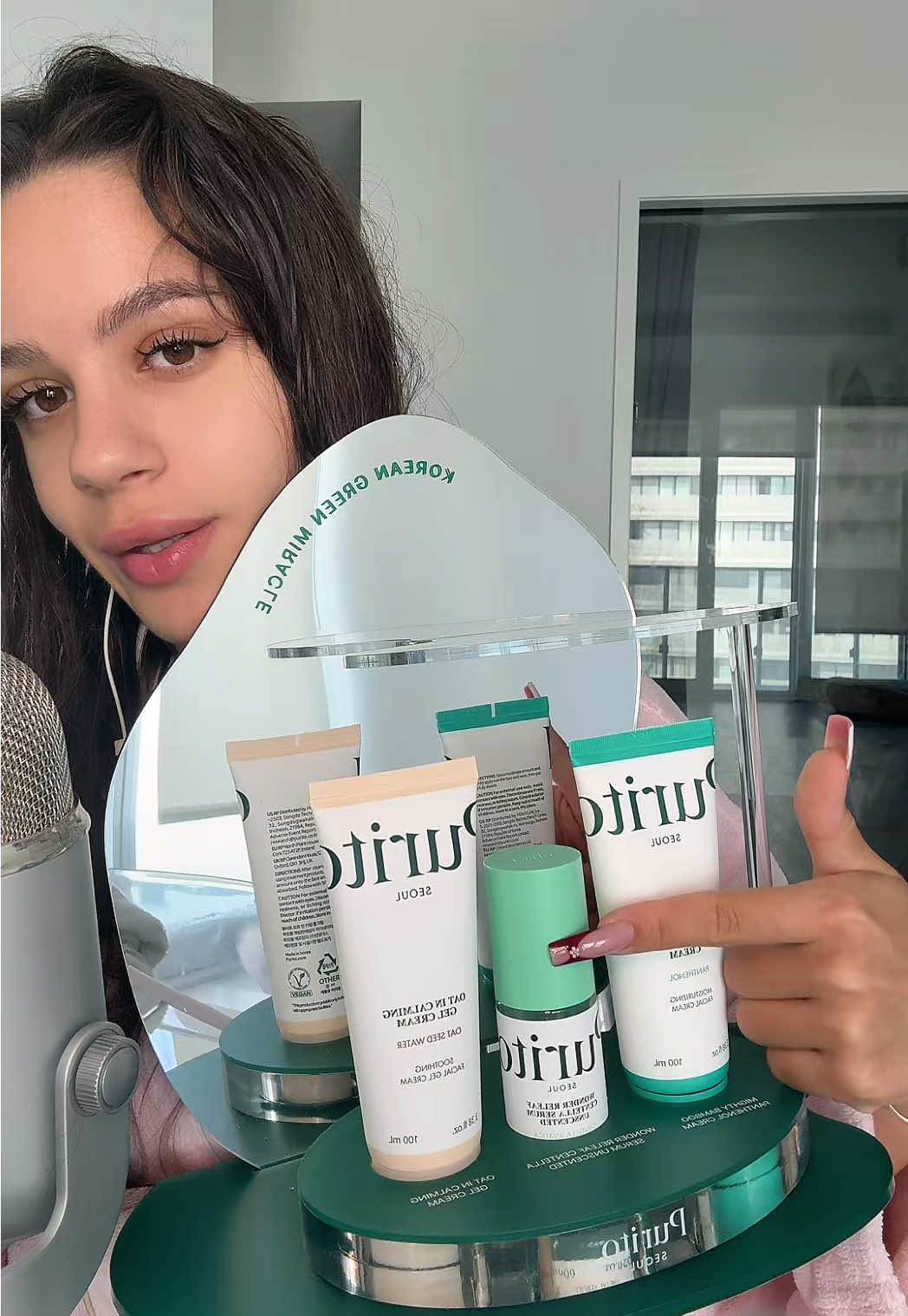Facial skin care ASMR with @PURITO SEOUL products 🫧 #asmr #asmrsounds #asmrvideo #sleep #tingles 