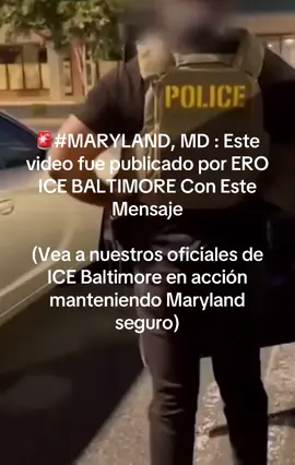 🚨#MARYLAND, MD : Este video fue publicado por ERO ICE BALTIMORE Con Este Mensaje  (Vea a nuestros oficiales de ICE Baltimore en acción manteniendo Maryland seguro)😱😱😱😱😨😨😨alerta familia ⚠️⚠️⚠️⚠️comparte este video con tu amigo o familia , para estar prevenidos 