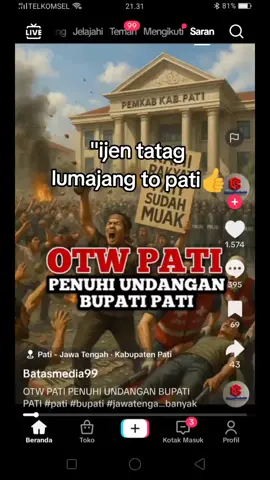 moleh kerjo langsung gas pati.mau ketemu sudewo.#pati #aspirasirakyat #demo #13agustus #fyp 