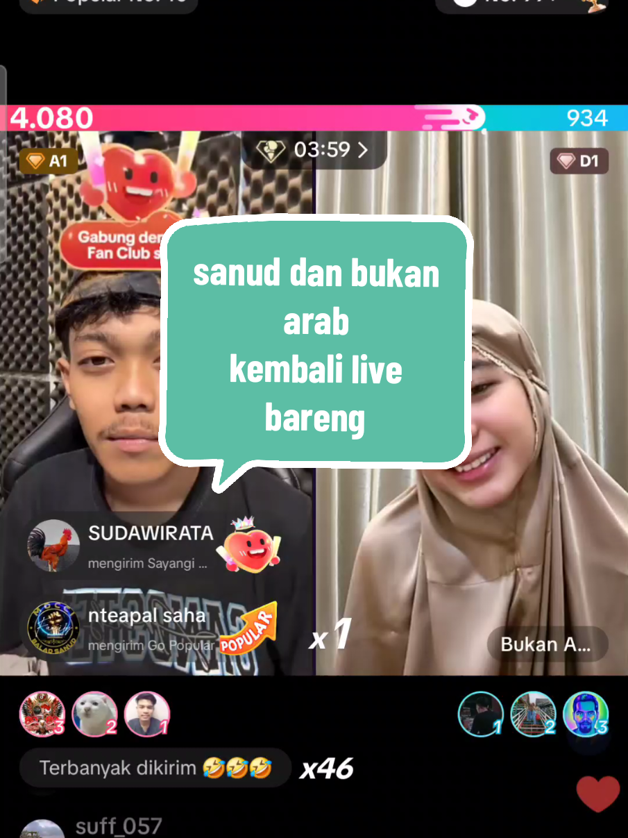 PART 1 sanud dan bukan arab kembali live bareng @cepsanud @baladsanud93 @salsabilakhlq  #sanud #capsanud 