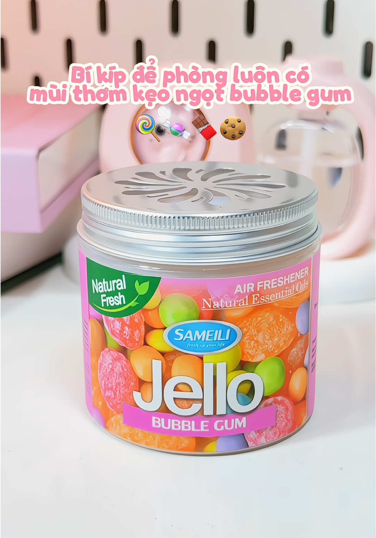 Sáp thơm phòng Jello mùi bubble gum kẹo ngọt thơm lắm mấy bà ơii. Bí quyết để phòng luôn thơm là đây nè