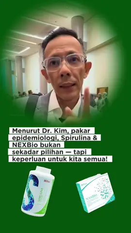 Dr. Kim, pakar epidemiologi, menegaskan bahawa Spirulina dan NEXBio adalah kombinasi penting untuk menyokong kesihatan tubuh secara menyeluruh. Dari meningkatkan imuniti, menambah tenaga, hingga membantu sistem pencernaan, kedua-duanya memberikan perlindungan dalaman yang kita perlukan setiap hari. #spirulina #nexbio #Kesihatan #sihat #rumahsakit 