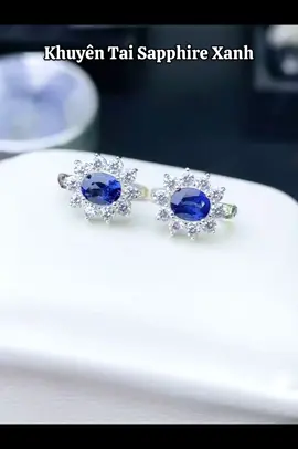 Lên mẫu rất xinh💙 đợi chủ rước về thuii ạ Vừa hoàn thiện đôi bông tai bạc đá chủ 2 viên sapphire xanh rất đẹp 😍 ( ở ngoài xinh lắm) #thaodangems - Nhận Thiết Kế gia công trang sức đá quý màu tự nhiên 💎