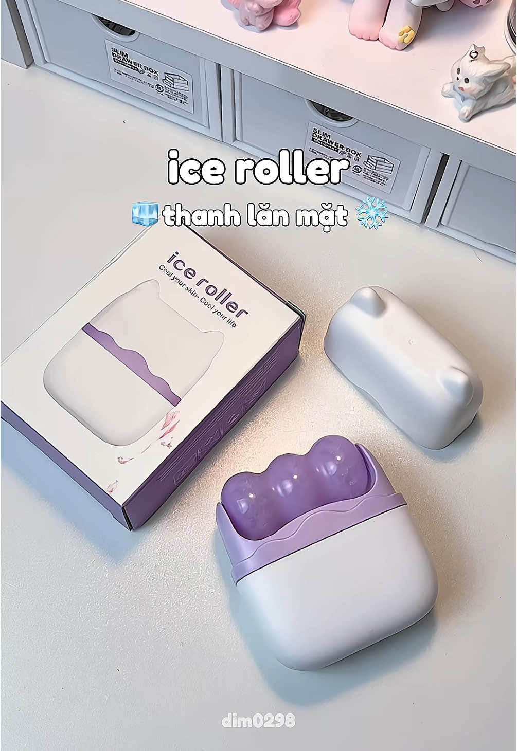 Lăn đá massage ✨🫧#iceroller #conlanmassage #massagemat #xuhuong #viral 