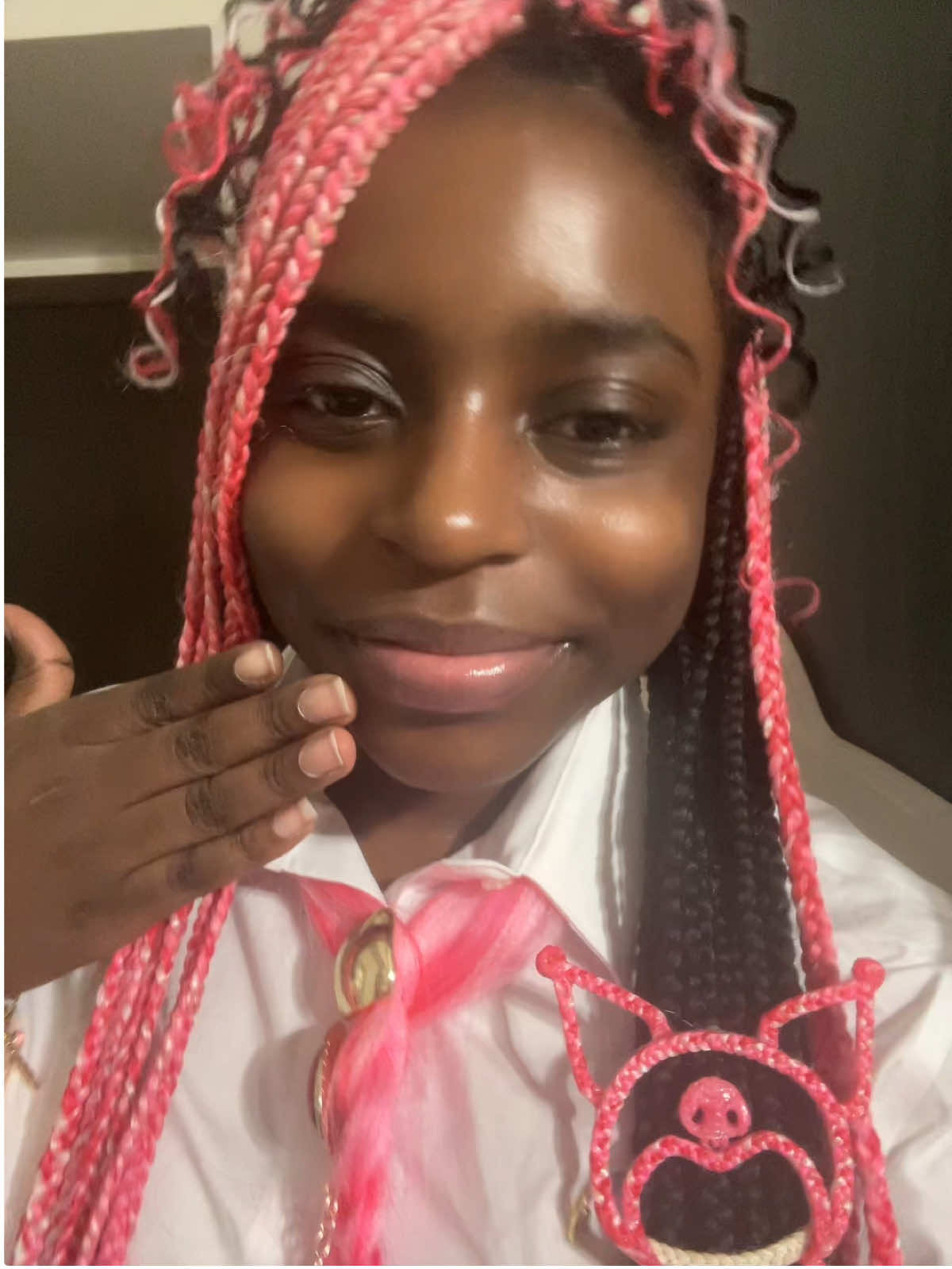 Ugh I miss this hairstyle so bad😫#hewantmeme #myrxcle #fyp #CharacterBraids #3Dbraid #3Dbraids #hellokitty #sanrio #characterbraid #kuromi #mymelody #skunkstripe #braidtie #tiebraid #blackgirl #pinkhair #illinois #jewelry #maximalism