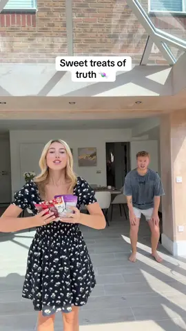 Sweet treats of truth!! 🍬🧁 #fyp #foryou #viral #viralvideo #challenge #couple #prank 