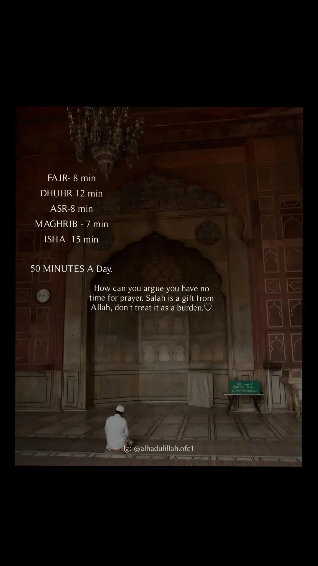 Only 50 minutes a day, but Jannah forever ♥️🕊️