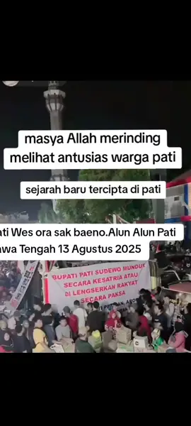 Merinding Alun Alun Pati Jawa Tengah Di Guncang Masyarakat Puluhan ribu Kepung Kantor bupati #kantorbupati #patijawatenggah #demokrasi #bupatipati #fyp #pati #majelis #lewatbranda 