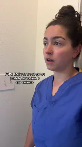 *edit* I in no way meant for this to be an attack on EMS, I 100% know they do life saving interventions pre-hospital to stabalize/treat the patient and they can get better en route. We trust the report we are given and prepare for the pt based on the info we have and I understand the condition can change quickly either way. I would much rather be over prepared than under so thank you to the medics for fixing the patient en route  #nursesoftiktok#nursetok#fyp#ernurse#skit 