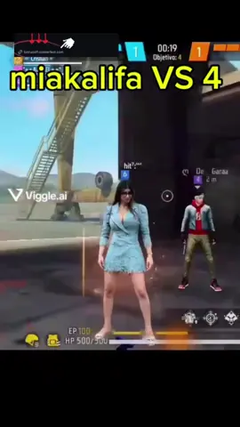 MIA KALIFA JOGANDO 4v4 FREE FIRE  #freefire #freefire_lover #garenafreefire #4v4freefire #fyp 