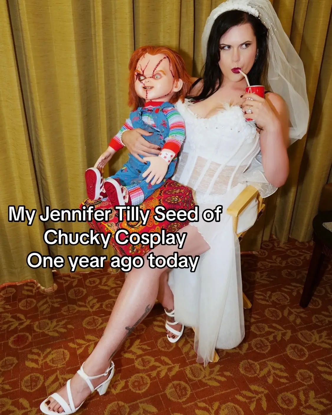 #seedofchucky #jennifertilly #cosplay #chuckydoll #seedofchuckycosplay 