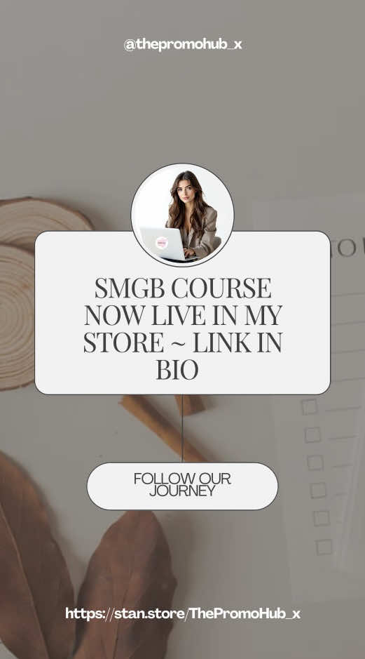 🚀✨ Big news! The SMGB Course is now LIVE in my Stan store! If you’ve been wanting to level up your online business and monetise your content, this is your sign. 💡 📚 Inside the course, you’ll learn: ✅ digital product creation & automation  ✅ sales funnels & passive income strategies  ✅ branding and content that converts  & so much more… Grab it now through my Stan store link in bio 🔗 — let’s make big moves together! Click the link below 👇  https://stan.store/ThePromoHub_x/p/the-smgb-business-academy-course-aqvufiwl #StanStore #SMGBCourse #DigitalGrowth #NewLaunch #LinkInBio